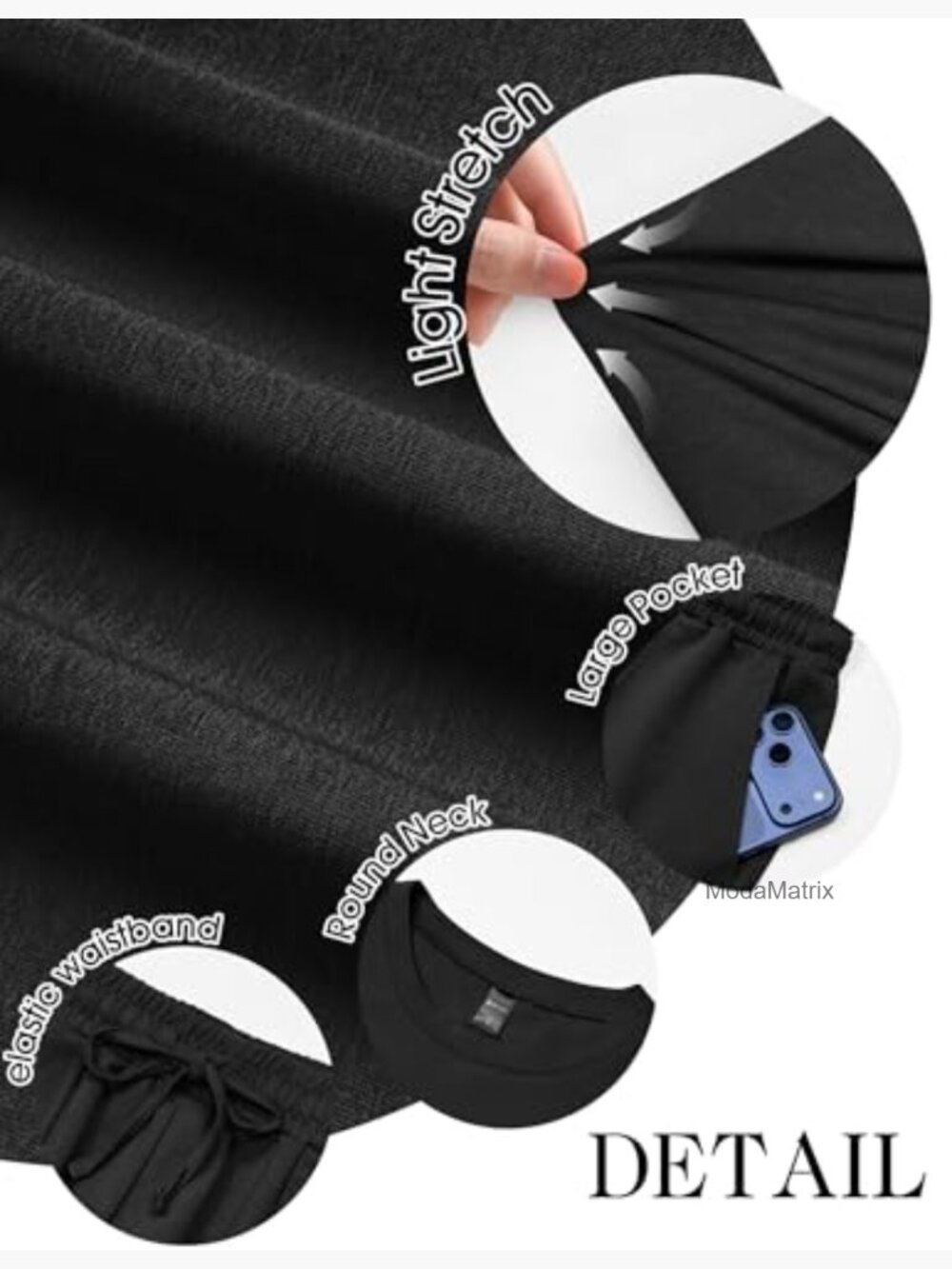 Cap Sleeve Lounge Short Set with Pockets, Soft Cotton Blend, Two Piece - Picture 4 of 7